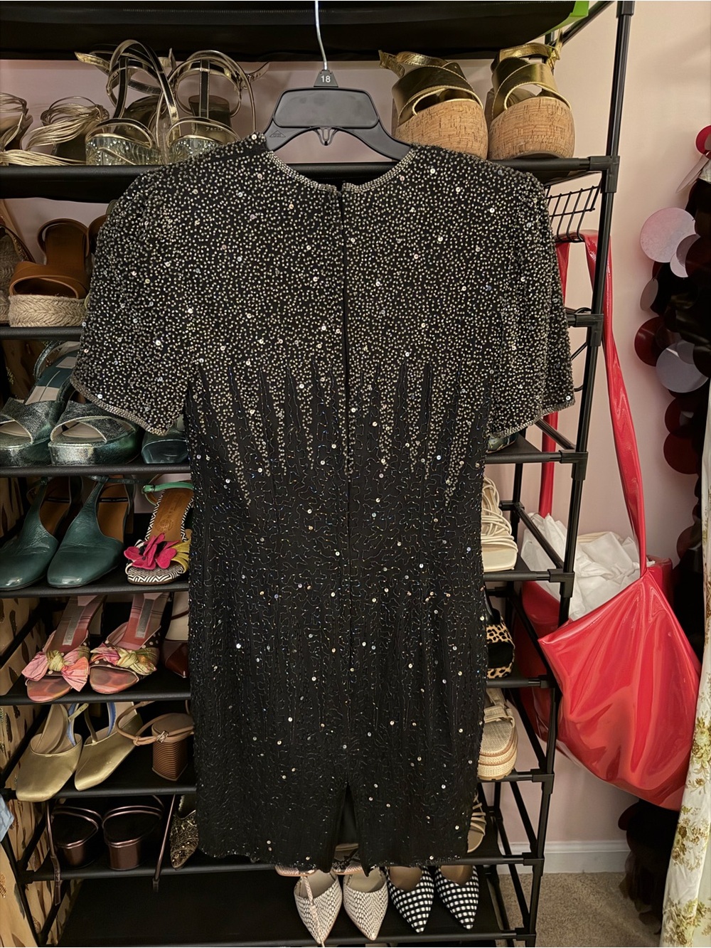 Stenay Black Beaded Short Mini Dress - Picture 3 of 4